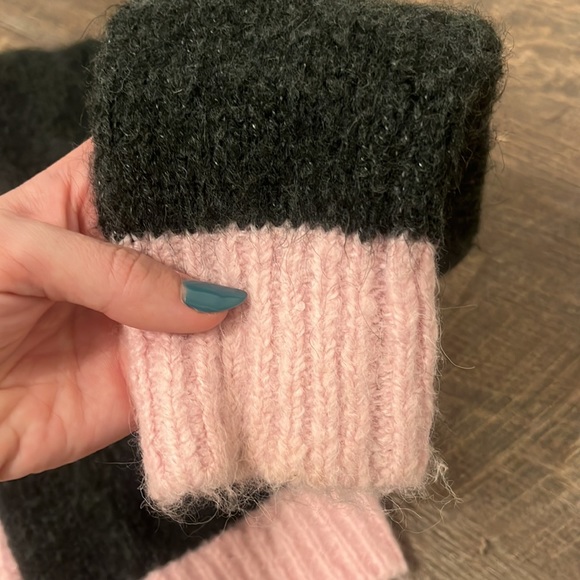Zara Grey and Pink Wool Sweater - Picture 6 of 8